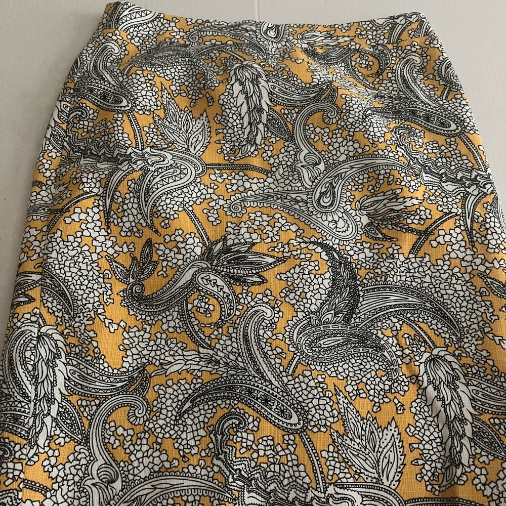 J.Crew Yellow and Gray Pencil Skirt